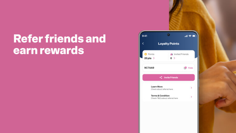 Refer friends and earn rewards