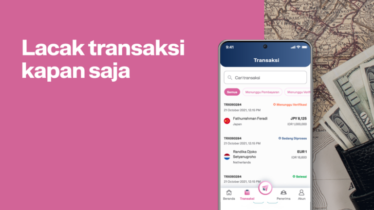 ID 07 Lacak Transaksi Kapan Saja di Transfez Landscape